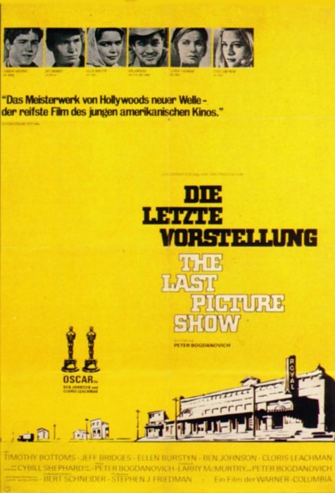 Filmplakat Die letzte Vorstellung - THE LAST PICTURE SHOW - engl. OmU